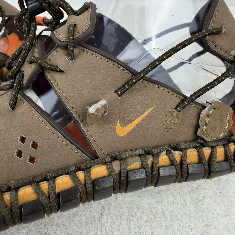 RARE! Vintage Nike ACG Considered Cooper Canyon Brown Leather‎ Sandals Sz 11-EUC